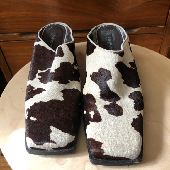 cow print mules